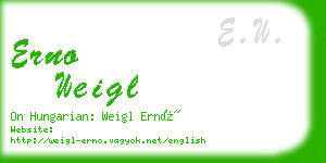 erno weigl business card